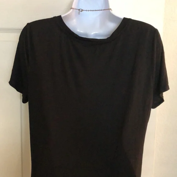 Black V-neck with side Tie/Knot - Picture 8 of 11